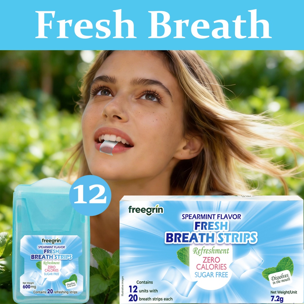 Teeth Whitening Street - Tiras de Menta FREGRIN para Refrescar