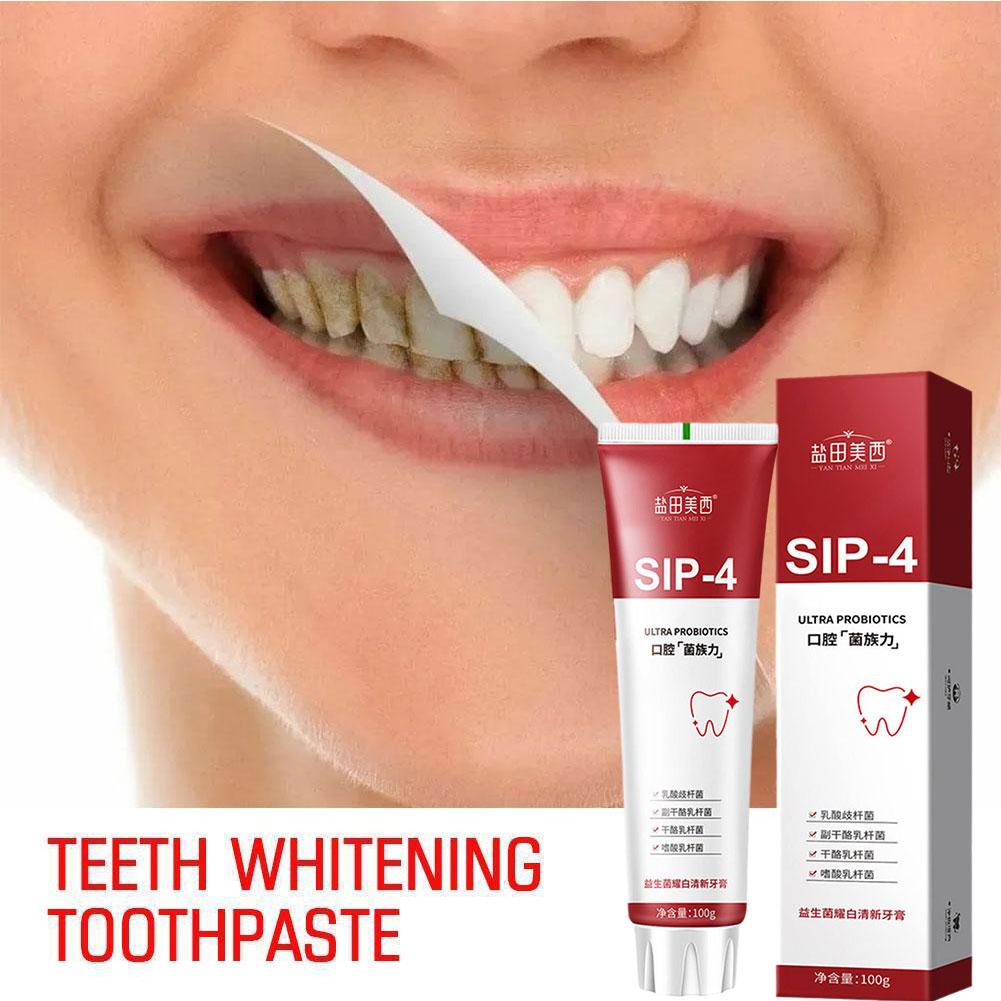 Teeth Whitening Yellow Teeth - Pasta Dental Blanqueadora Probiótica Sip-4 de