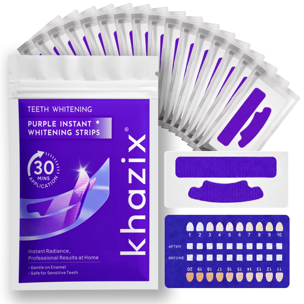 Teeth Whitening Street - 1/7 pares de tiras blanqueadoras de