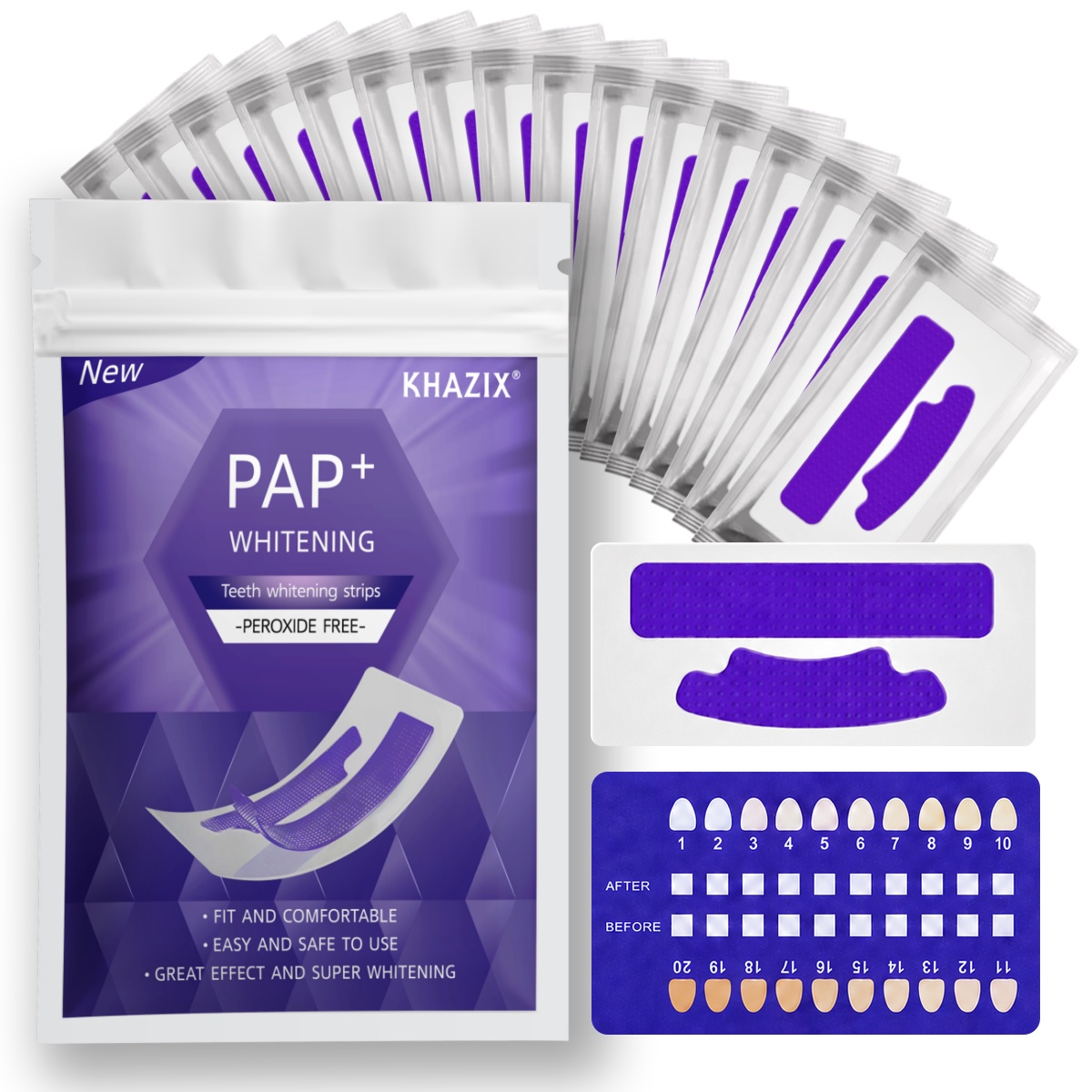 1/7 pares de tiras blanqueador - Teeth Whitening Street reseña y precio