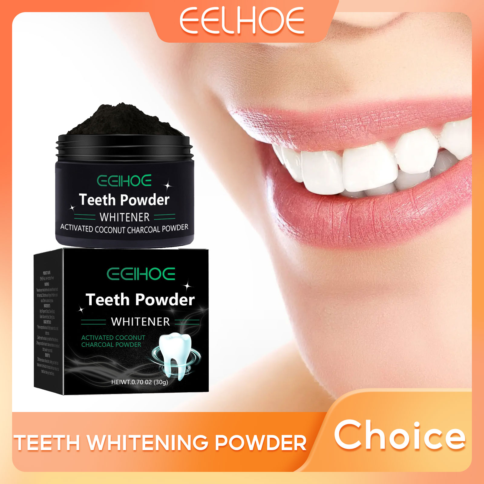 EELHOE-polvo de carbón para pr - Teeth Whitening Charcoal reseña y precio