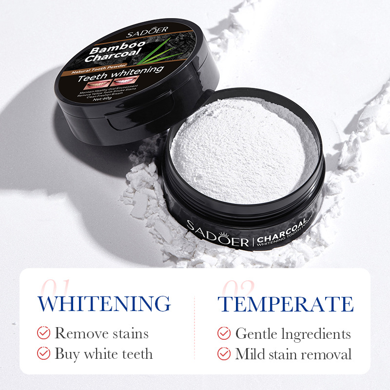 Carbón de bambú carbón activad - Teeth Whitening Charcoal reseña y precio