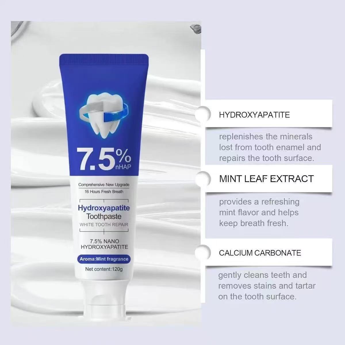 Pasta Dental con 7.5% de Nano  - Teeth Whitening Yellow Teeth reseña y precio