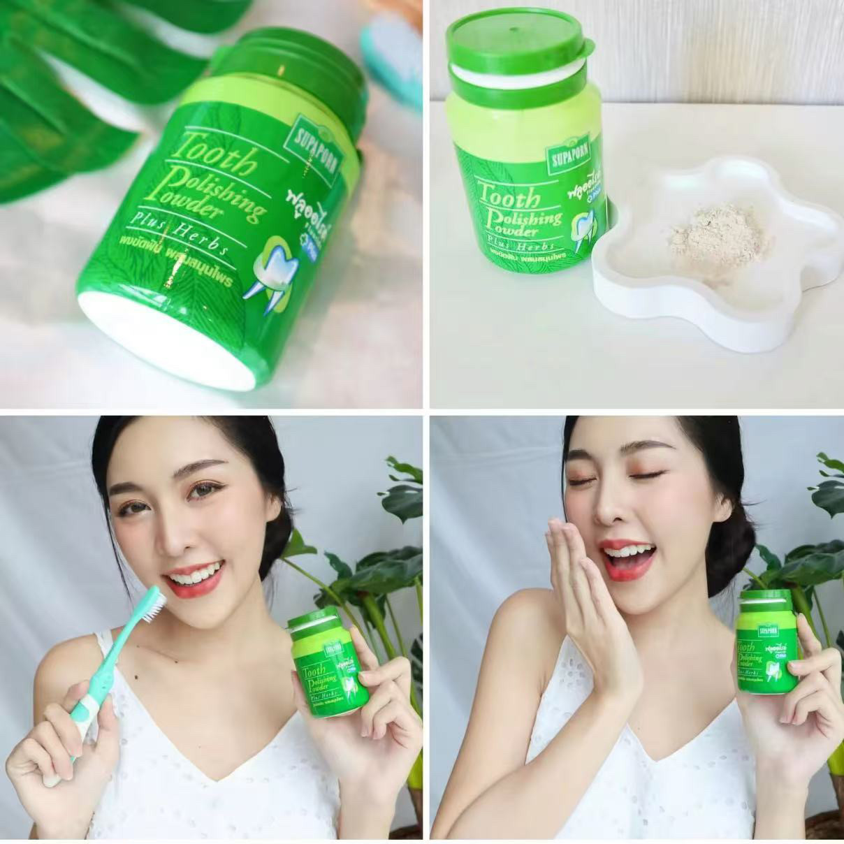 Polvo Dental Herbal SUPAPORN T - Teeth Whitening Powder reseña y precio