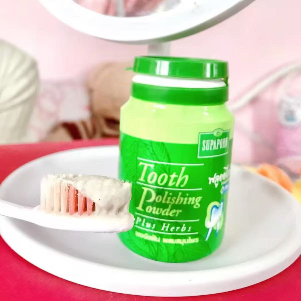 Polvo Dental Herbal SUPAPORN T - Teeth Whitening Powder reseña y precio