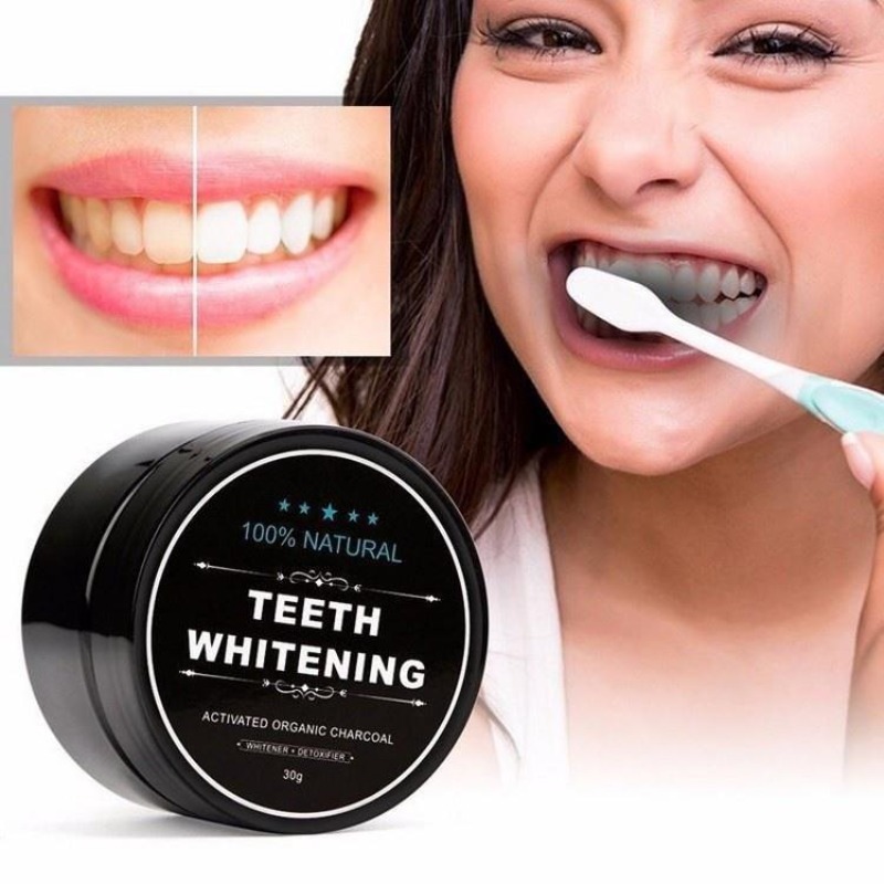 1 caja de polvo blanqueador de - Teeth Whitening Charcoal reseña y precio