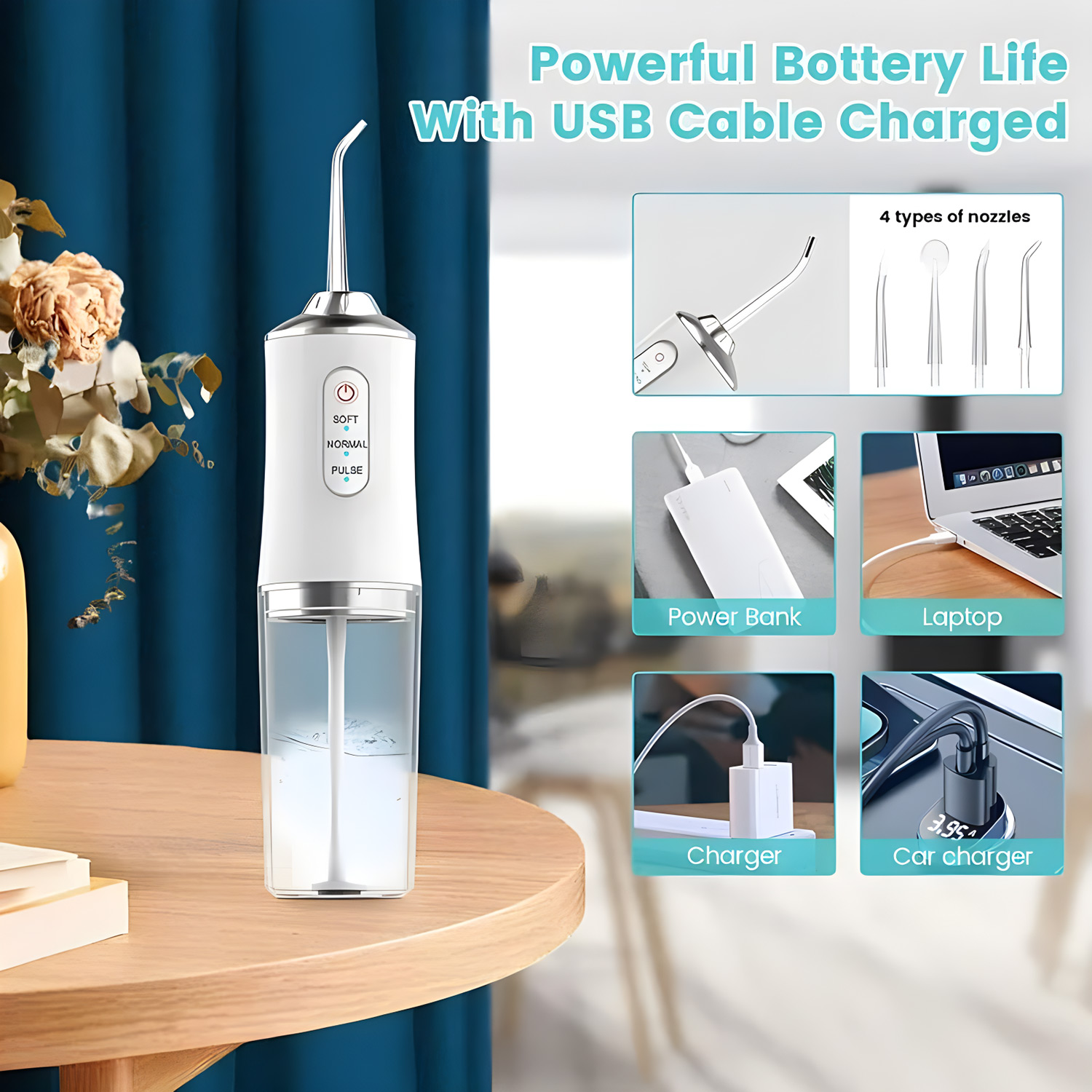 Irrigador Bucal Portátil Recar - Teeth Whitening Products reseña y precio
