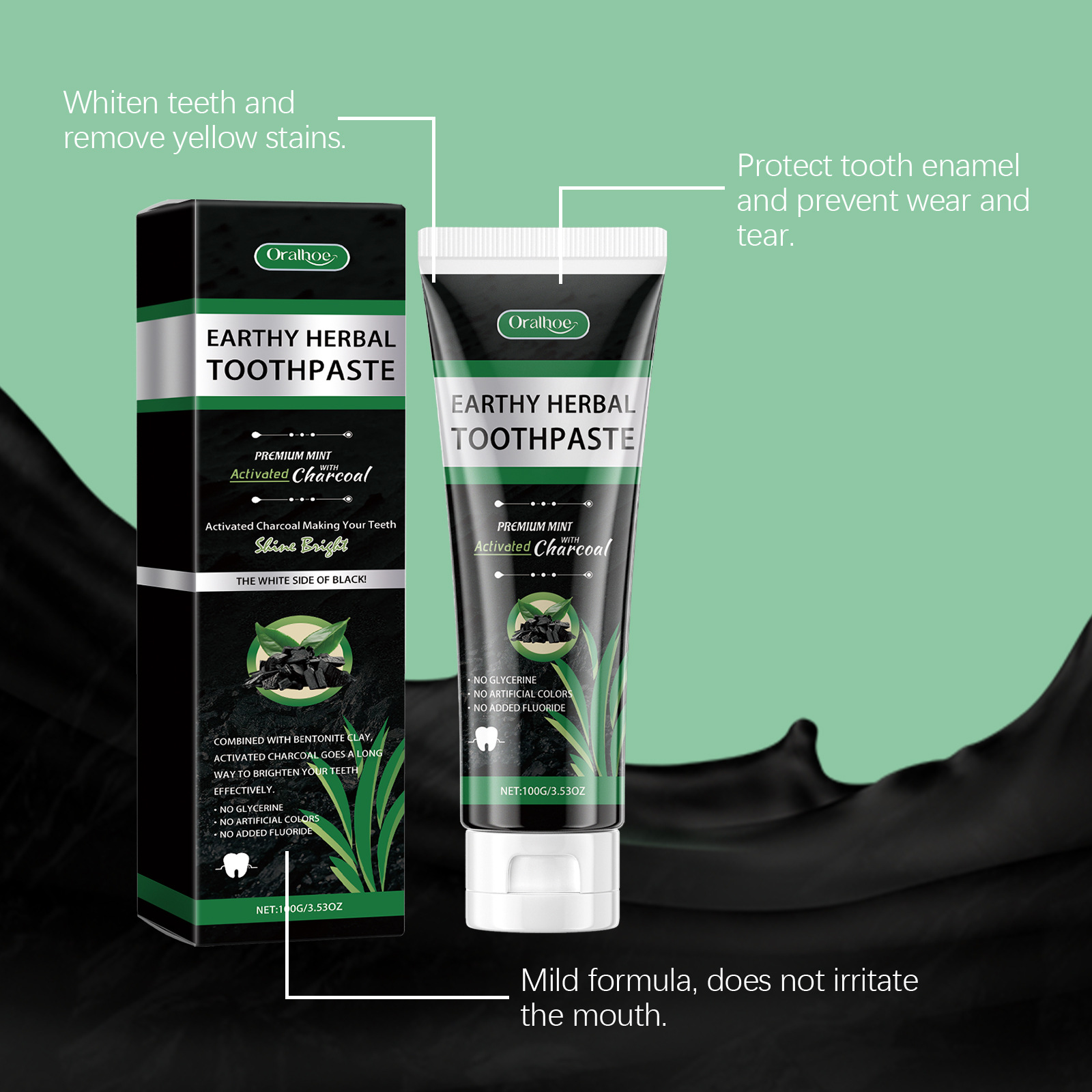 Pasta de Dientes de Bambú con  - Teeth Whitening Charcoal reseña y precio